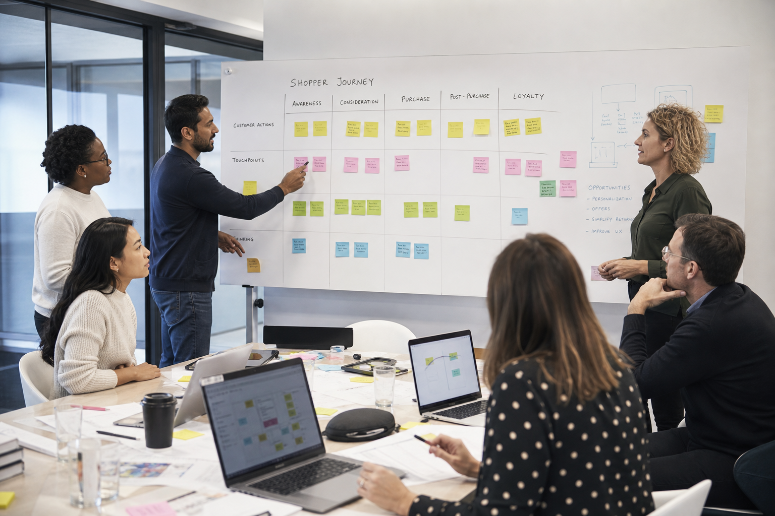 Ecommerce discovery workshop mapping shopper journeys and AI use cases
